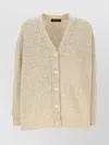Fabiana Filippi Beige V Neck Sweater With Button Front