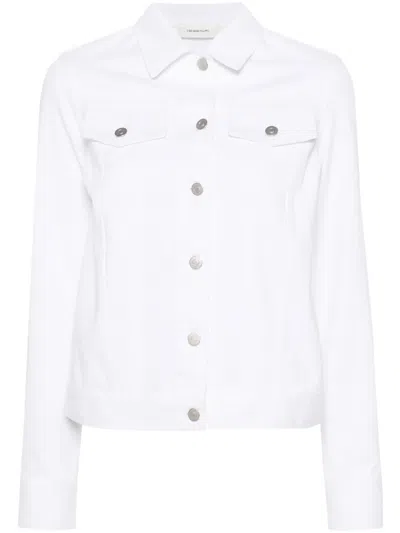Fabiana Filippi Button-up Denim Jacket In White