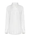 Fabiana Filippi Button-up Georgette Shirt In White