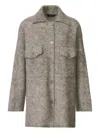 Fabiana Filippi Buttoned Collared Cardigan In Gray