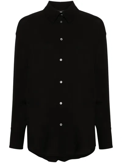 Fabiana Filippi Buttoned Crepe Shirt In Black