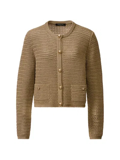 Fabiana Filippi Buttoned Crochet Cardigan In Green