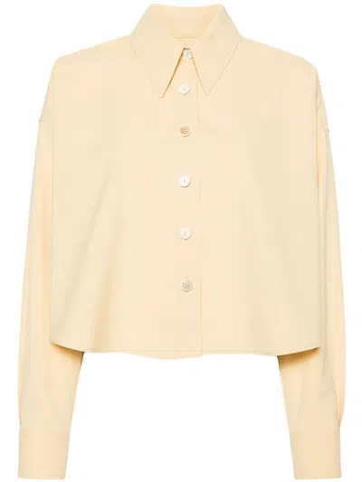 Fabiana Filippi Buttoned Cropped Shirt In Gelb