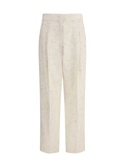 Fabiana Filippi Buttoned Fabric Pants In Neutral