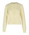 Fabiana Filippi Platinum Buttoned Knitted Cardigan In Nude