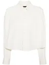 Fabiana Filippi Printed Slub Linen Shirt In White