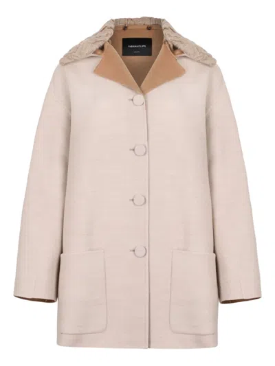 Fabiana Filippi Buttoned Patch-pocket Coat In Neutral