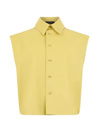 Fabiana Filippi Buttoned Point-collar Shirt In Yellow