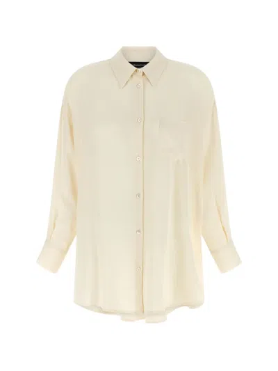 Fabiana Filippi Diamond Thread Shirt Shirt And Blouse Beige In White