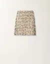 Fabiana Filippi Beige Frayed-knot Donegal Tweed Mini Skirt In Neutral