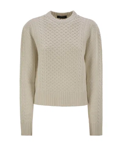FABIANA FILIPPI FABIANA FILIPPI CABLE-KNIT EMBELLISHED JUMPER