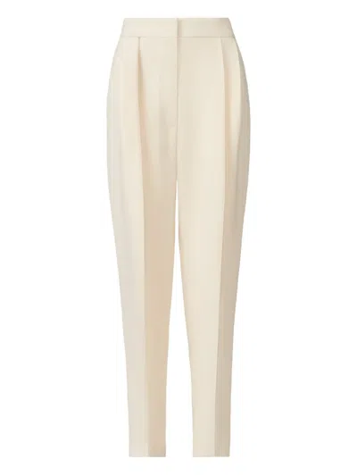 Fabiana Filippi Cady Pleated-front Trousers In Neutral