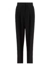 Fabiana Filippi Cady Pleated High-waisted Trousers In Black