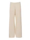 Fabiana Filippi Wide-leg Trousers With Elasticated Waistband In Neutral