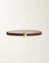 Fabiana Filippi Calfskin Belt In Burgundy