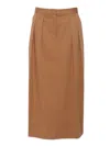 Fabiana Filippi Camel Colored Midi Skirt In Camel