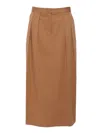 Fabiana Filippi Camel Colored Midi Skirt In Beige