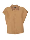 Fabiana Filippi Camel Colored Shirt In Beige