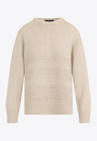 Fabiana Filippi Camel Crewneck Sweater