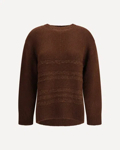 Fabiana Filippi Textured-knit Sweater In Brown