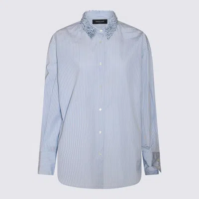 Fabiana Filippi Long Striped Poplin Shirt In Multi