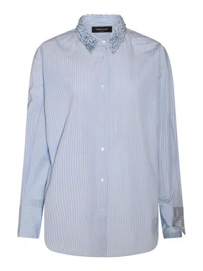 FABIANA FILIPPI LIGHT BLUE COTTON SHIRT