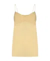 Fabiana Filippi Spaghetti-straps Crepe Top In Nude
