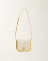 Fabiana Filippi Eclissi Calfskin Mini Messenger Bag In Yellow