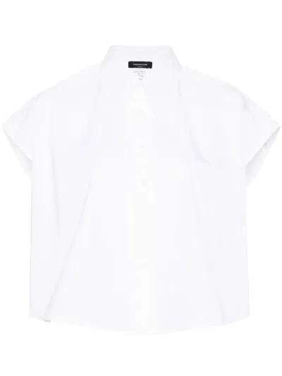 Fabiana Filippi Cap-sleeve Cotton Shirt In Weiss