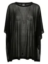 Fabiana Filippi Black Viscose Blend Cape In Nero