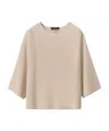 Fabiana Filippi Organic Cotton And Lurex Cape Sweater In Neutral