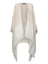 Fabiana Filippi Cape With Bright Weave In Ivory