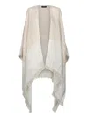 Fabiana Filippi Cape With Bright Weave In Grey
