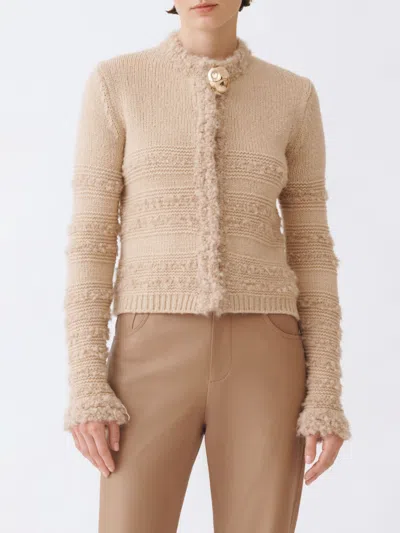 Fabiana Filippi Cardigan  Woman Color Beige In Neutral
