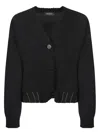 Fabiana Filippi V-neck Cardigan In Black
