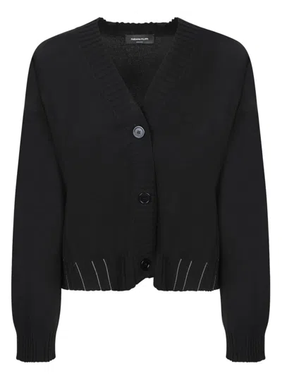 Fabiana Filippi V-neck Cardigan In Black