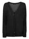 Fabiana Filippi Sequin Embellished V-neck Cardigan In Black