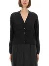 Fabiana Filippi Cashmere And Silk Cardigan In Black