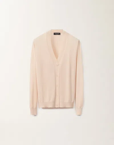 Fabiana Filippi Cashmere And Silk Cardigan In Pink