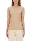 Fabiana Filippi Cashmere And Silk Knit T-shirt In Brown