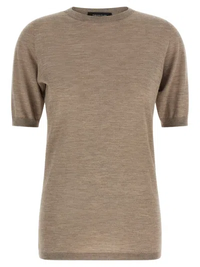 Fabiana Filippi Cashmere And Silk Sweater In Taupe