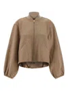 Fabiana Filippi Cashmere Bomber Jacket In Brown