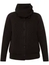 Fabiana Filippi Funnel-neck Knitted Bomber Jacket In 褐色