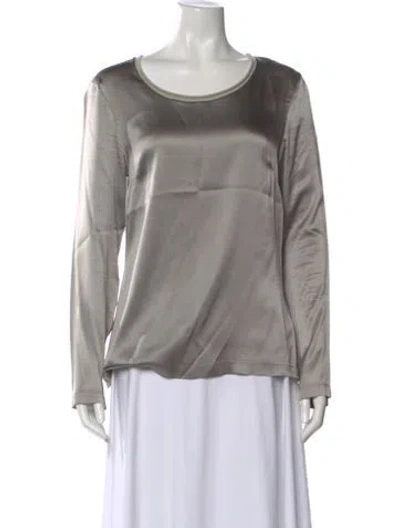 Pre-owned Fabiana Filippi Cashmere Crew Neck Blouse In Gray