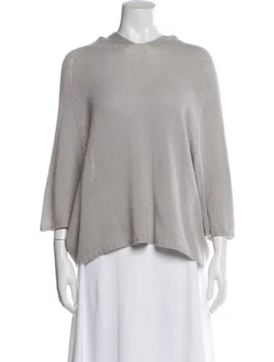 Pre-owned Fabiana Filippi Cashmere Crew Neck Sweater In Gray