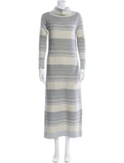Pre-owned Fabiana Filippi Cashmere Long Dress In Blue