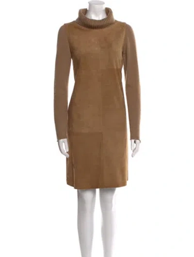 Pre-owned Fabiana Filippi Cashmere Midi Length Dress In Brown