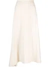 Fabiana Filippi Cashmere Midi Skirt In Neutrals
