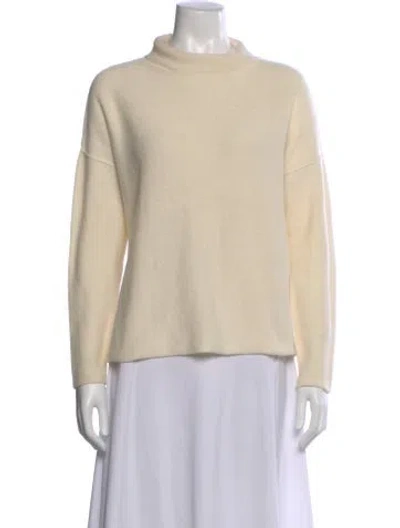 Pre-owned Fabiana Filippi Cashmere Mock Neck Sweater In Neutral