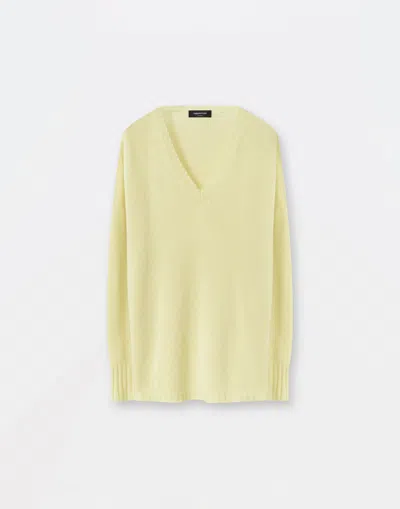 Fabiana Filippi Purl-knit Cashmere Jumper In Pale Lime